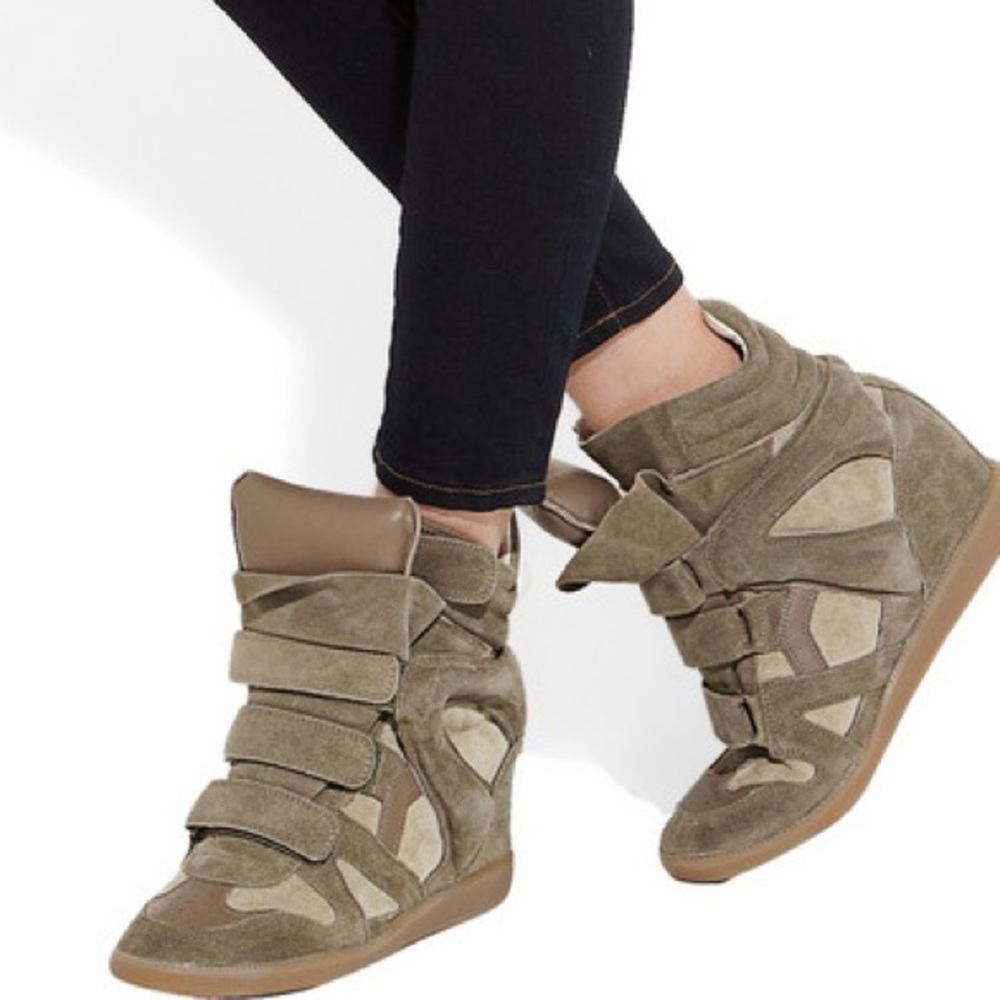 Isabel Marant Wedge Sneakers - Taupe
